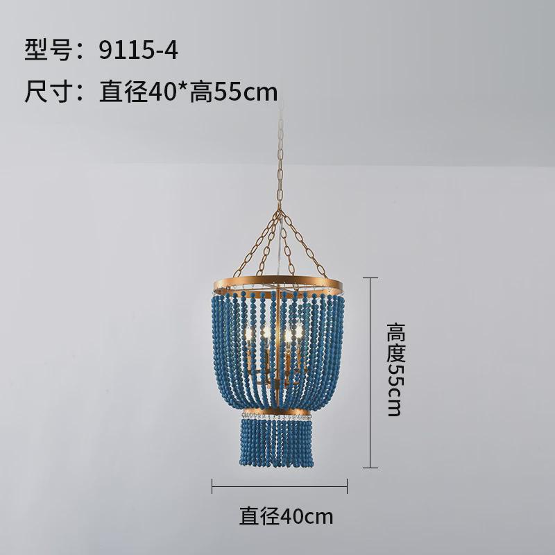 卧室美式乡村天然绿松石头吊灯客厅餐厅创意别墅会所个性灯具