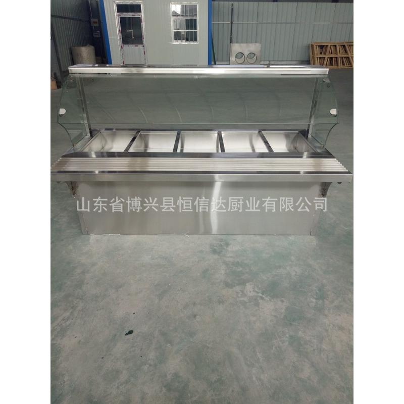 定制保温售饭台快餐车保温台保温柜玻璃罩不锈钢蒸菜台售卖台蒸菜