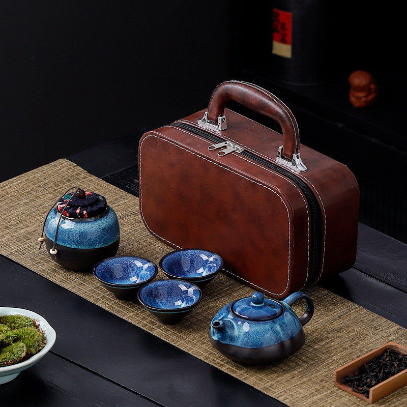 窑变茶具套装拉丝釉商务实用礼品团建公司会议高档纪念品活动开业