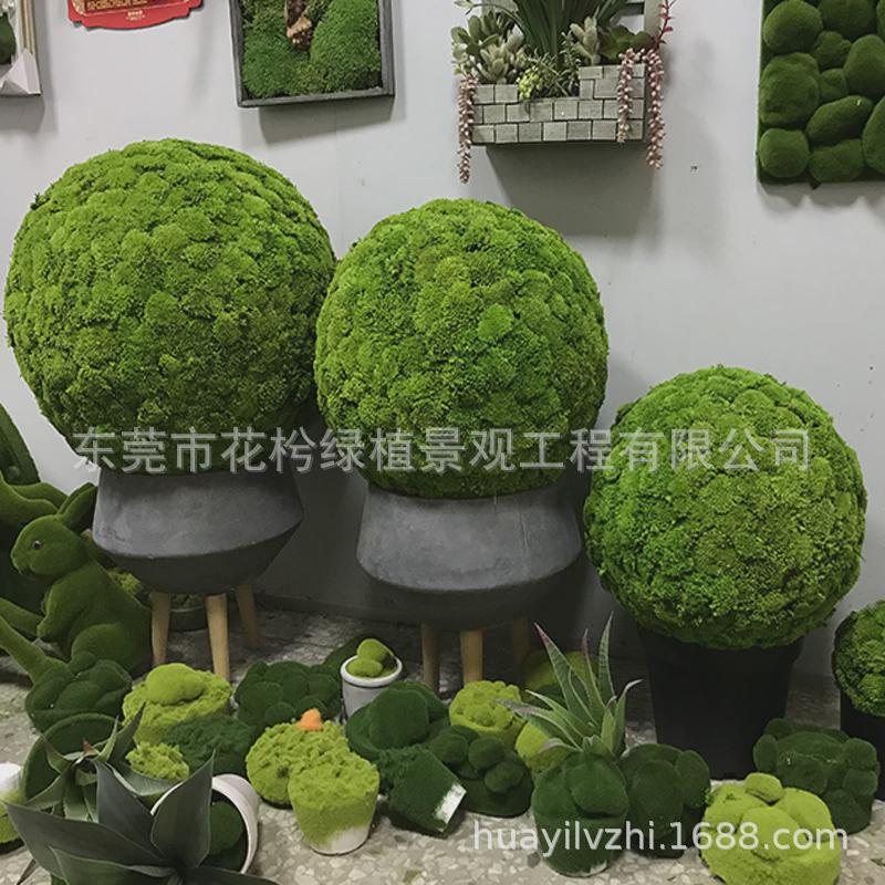 仿真植物苔藓球草球室内装饰创意橱窗办公室绿植服装店落地摆件