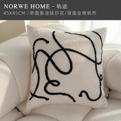 61k3田园风抱枕棉麻刺绣枕套文艺腰枕靠背腰枕靠客厅沙发靠枕花朵