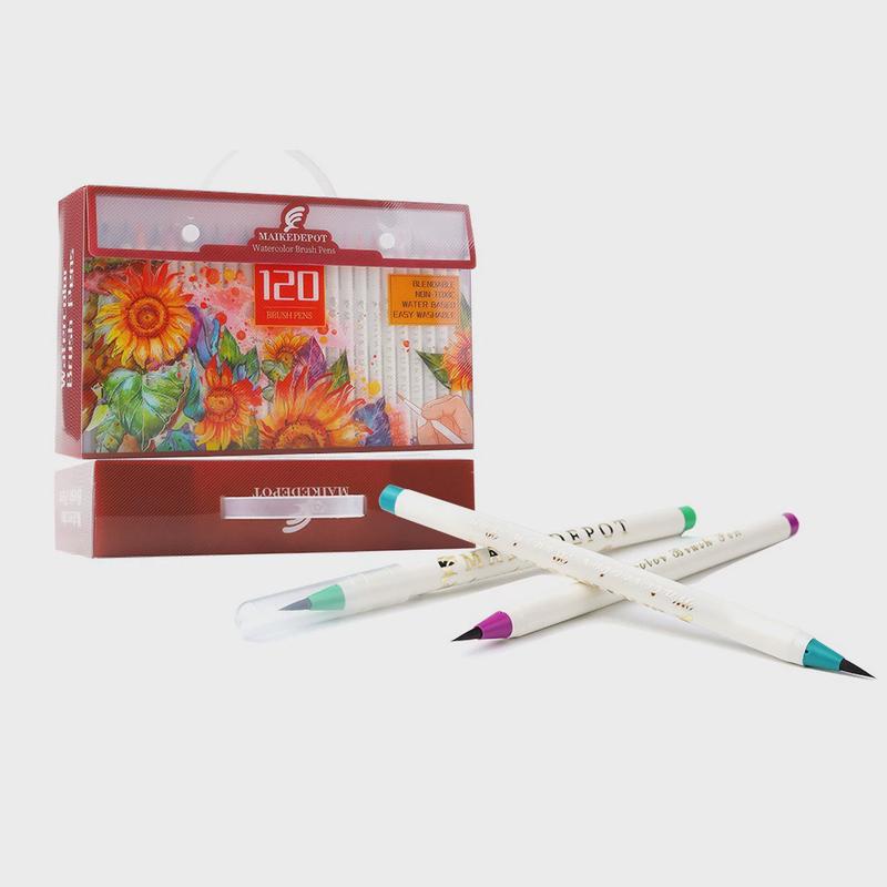 120色水彩笔套装软头水性颜料专用记号笔水彩画美术彩色