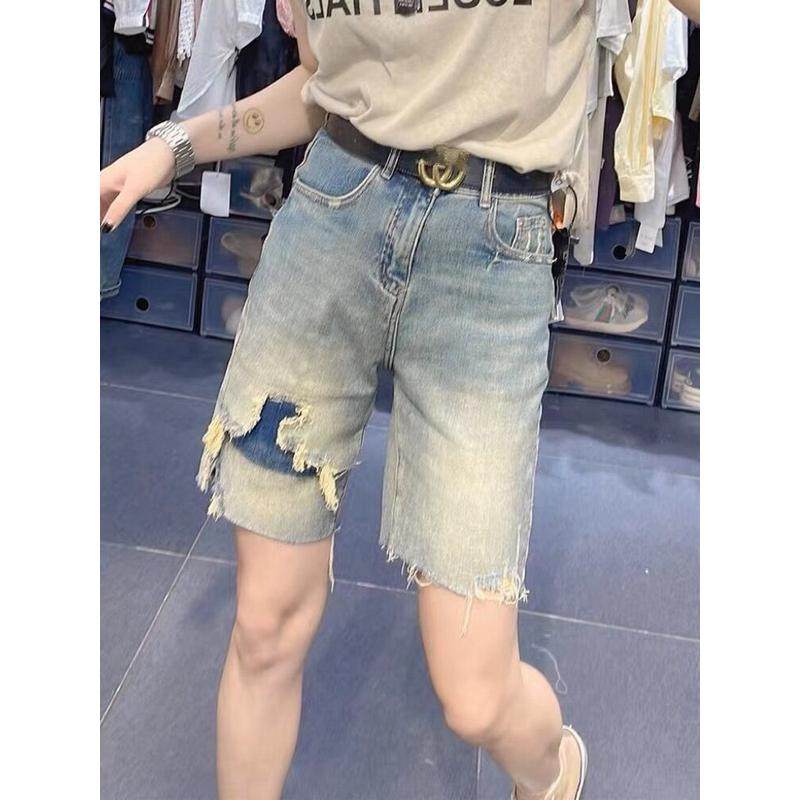 梨型身材大码破洞牛仔女夏胖妹妹mm宽松显瘦五分中裤,女装/女士精品,大码裤装,淘宝优惠券,粉丝福利购,淘宝优惠卷