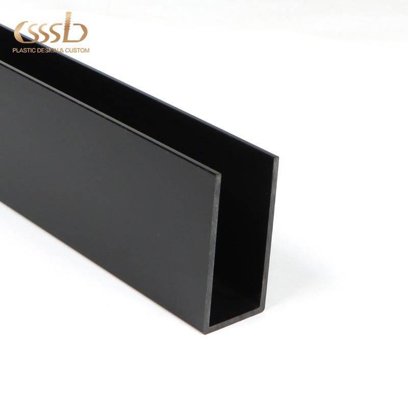 黑色高韧性不易板边u型pvc挤出异型材家装建材门碎裂封条非标