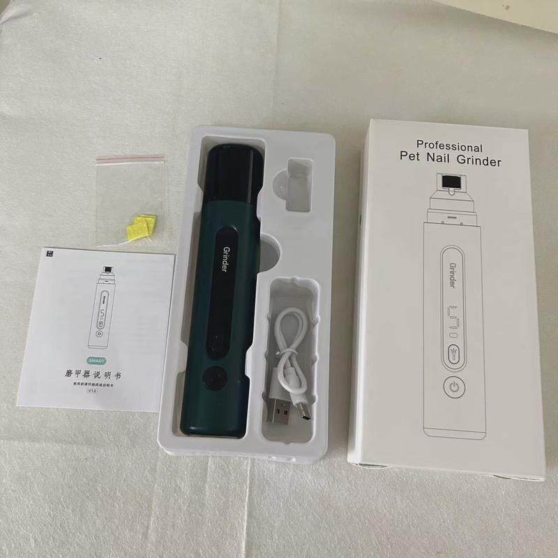 新款电动宠物磨甲器指甲剪打磨机带灯可调速大功率大型犬充电式