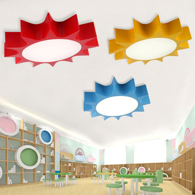 彩色太阳吸顶灯 创意幼儿园教室造型灯 儿童培训机构大厅艺术顶灯