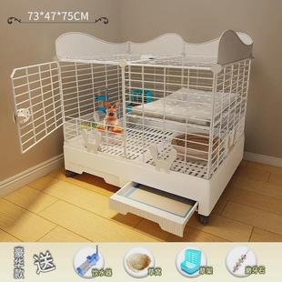 兔笼防喷溅喷尿室内专用荷兰猪窝屋别墅大空间豪华兔笼子家用大号