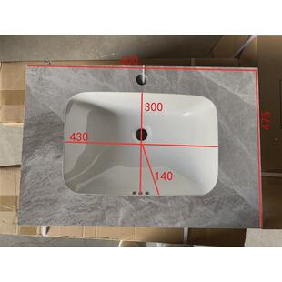 无缝衔接岩板陶瓷盆一体台盆台下台上盆洗漱台阳台水池盆切角