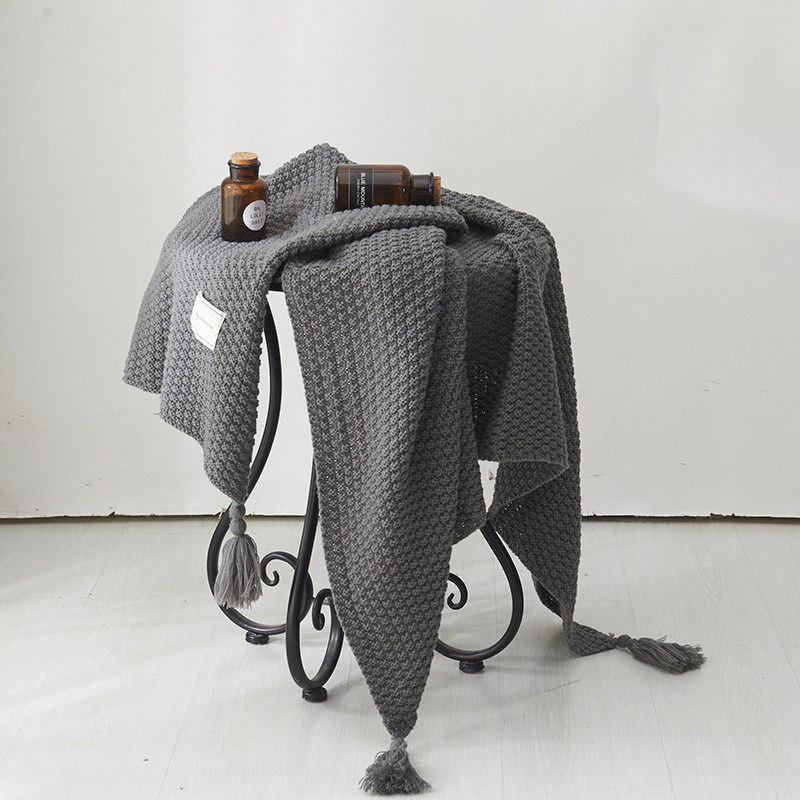 北欧ins风针织小毛毯子被子夏季薄办公室午睡沙发毯单人宿舍盖毯