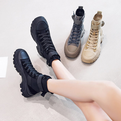 夏季摩托车骑行靴女靴内增高厚底机车防摔护脚赛车骑行鞋摩旅装备