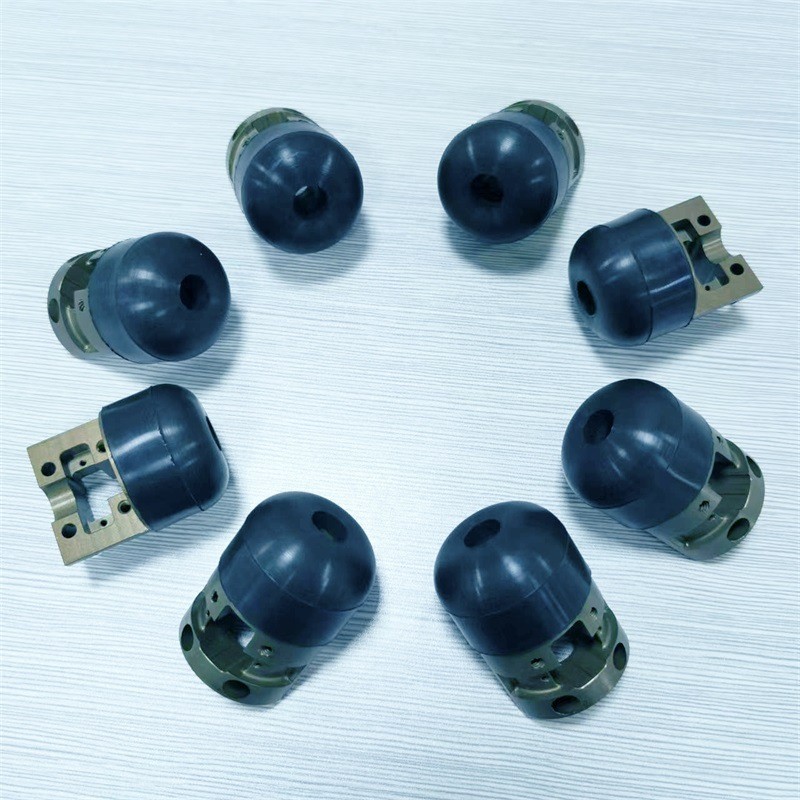 定制石油机械氟胶垫固定座金属件件胶铝压粘胶五金件包硅胶