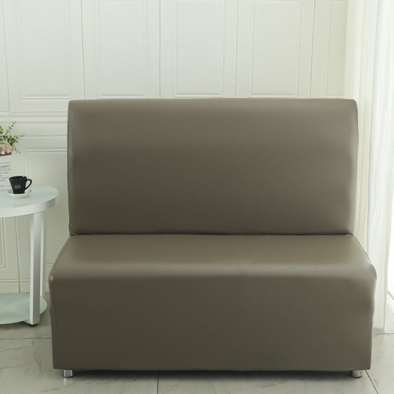 套扶手卡座饭店皮面沙发套全包转角贵妃脚踏无椅套单面卡座套简约