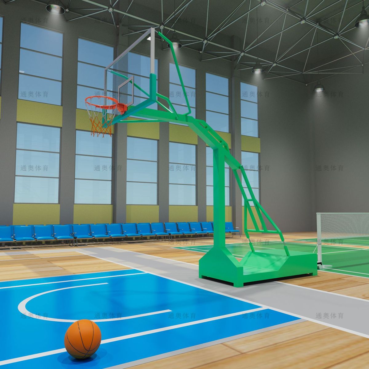 室外移动篮球架成人户外手动平箱比赛室内升降标准电动液压篮球架