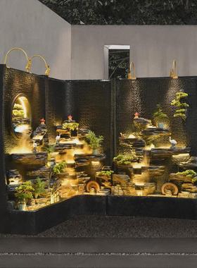 热销大型水幕墙流水墙屏风入户花园景观玄关隔断办公室循环水鱼缸