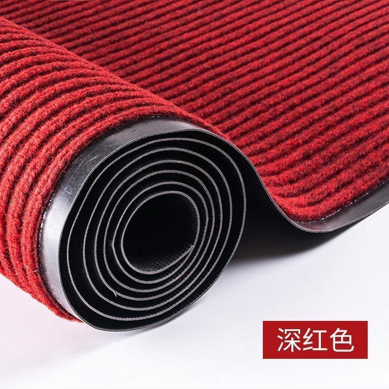 防尘入户进门地毯批发门垫吸水防滑商铺酒店大门口地垫红色双条纹