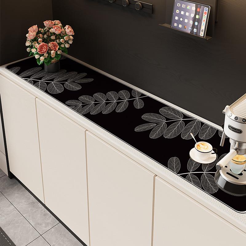 1y餐边柜保护垫鞋柜玄关台面桌垫轻奢感防水防油免洗电视柜桌