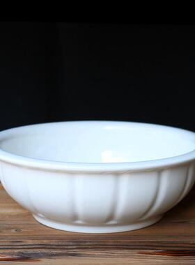 纯白色大汤碗陶瓷家用汤盆大号水煮鱼碗装饭大碗大号泡面碗拉面碗