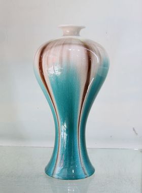 陶瓷窑变花瓶中式装饰瓶百件花插景德镇多色开线花插器家用摆件瓷