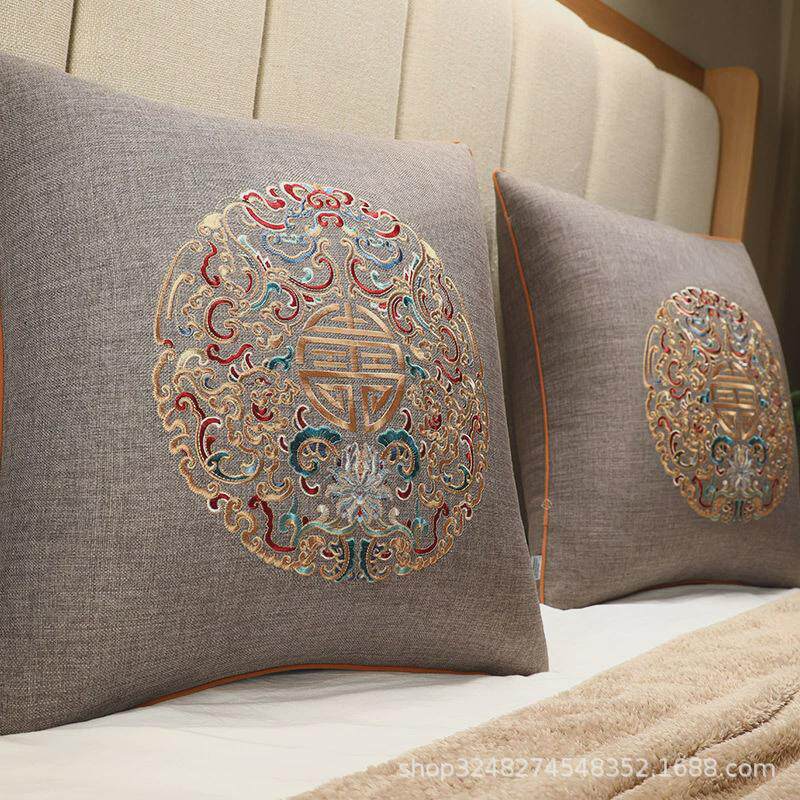 床头软包靠背垫大号卧室床抱枕含芯靠枕靠背垫中国风沙发客厅腰枕,居家布艺,靠垫/抱枕,淘宝优惠券,粉丝福利购,淘宝优惠卷