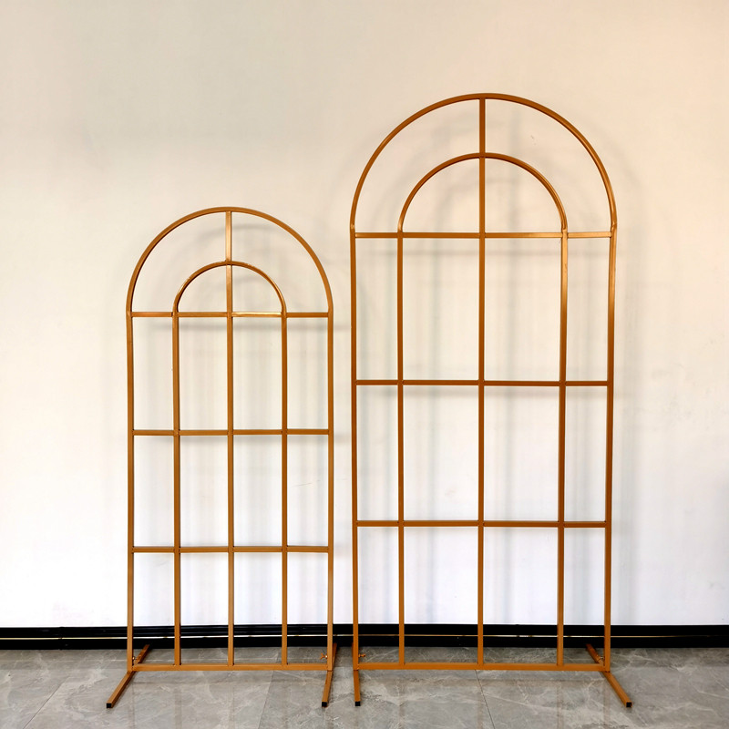 花架铁艺拱形背景花田喜事屏风婚礼迎宾区布置婚庆门橱窗装饰摆件