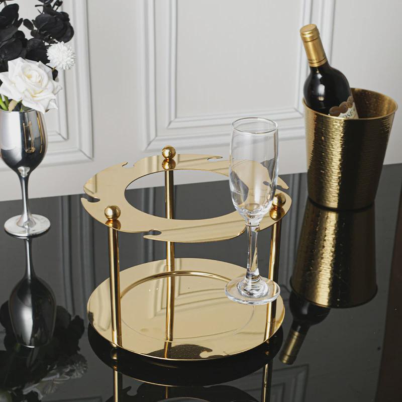 架不锈钢轻奢风酒杯冰桶一体现货香槟杯装饰品红酒香槟冰镇桶