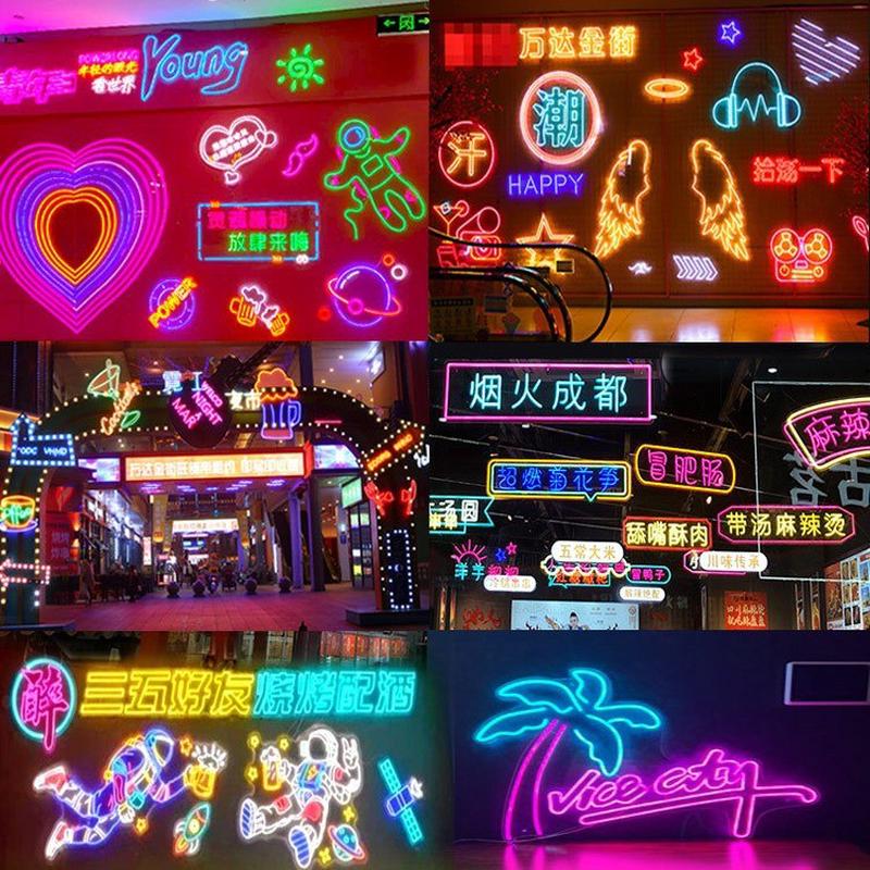 霓虹灯电玩墙发光字广告牌婚庆ktv创意举牌火锅店网红城招牌led灯