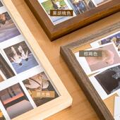 实木diy拍立得画框情侣洗照片闺蜜做成挂墙相框手工生日摆台摆件