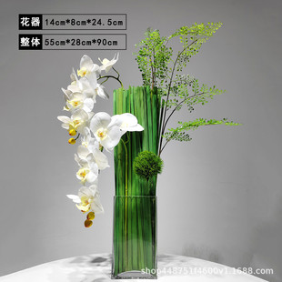 高端轻奢蝴蝶兰仿真花艺售楼处客厅餐桌摆花摆件茶几桌面绿植装饰