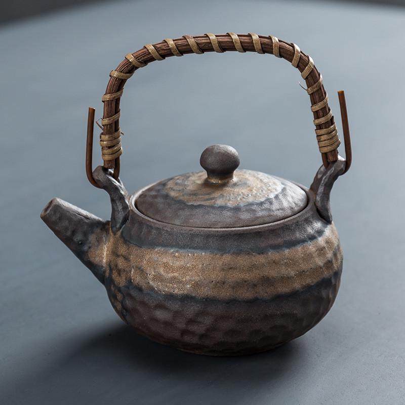 围炉煮茶粗陶茶壶家用陶瓷泡茶壶功夫茶具套装壶承复古提梁温茶炉,餐饮具,茶壶,淘宝优惠券,粉丝福利购,淘宝优惠卷