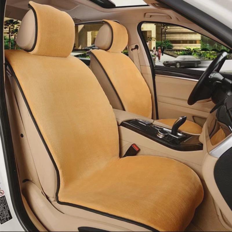 热销汽车坐垫毛绒坐垫小车坐垫通用仿羊毛短毛绒坐垫防滑季冬绑冬