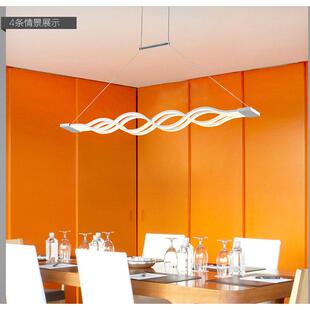 办公室吊灯卧室吊灯异形餐厅吊灯现代简约长条创意个性led具