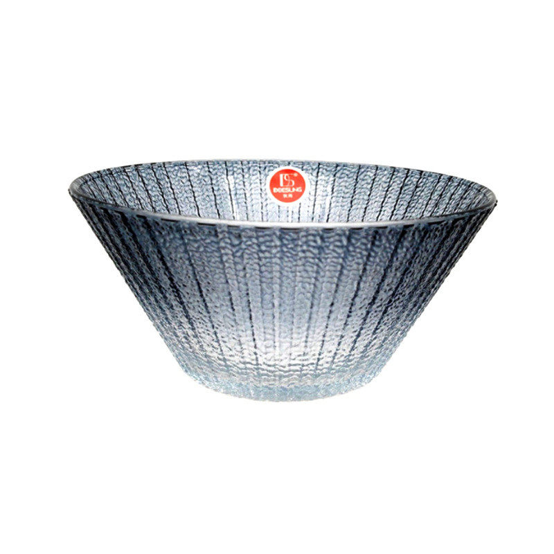 厂家直销甜品透明日式描金玻璃碗网红家用水果碗沙拉碗冰纹玻璃碗