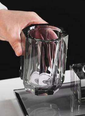 洗漱杯水晶玻璃刷牙杯子高端酒店民宿样板房简约卫生间高级漱口杯