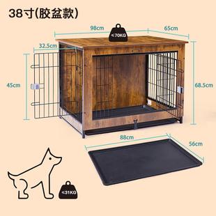 宠物实木狗笼带门现货室内围栏狗床猫笼小中大型狗屋别墅厂家家用
