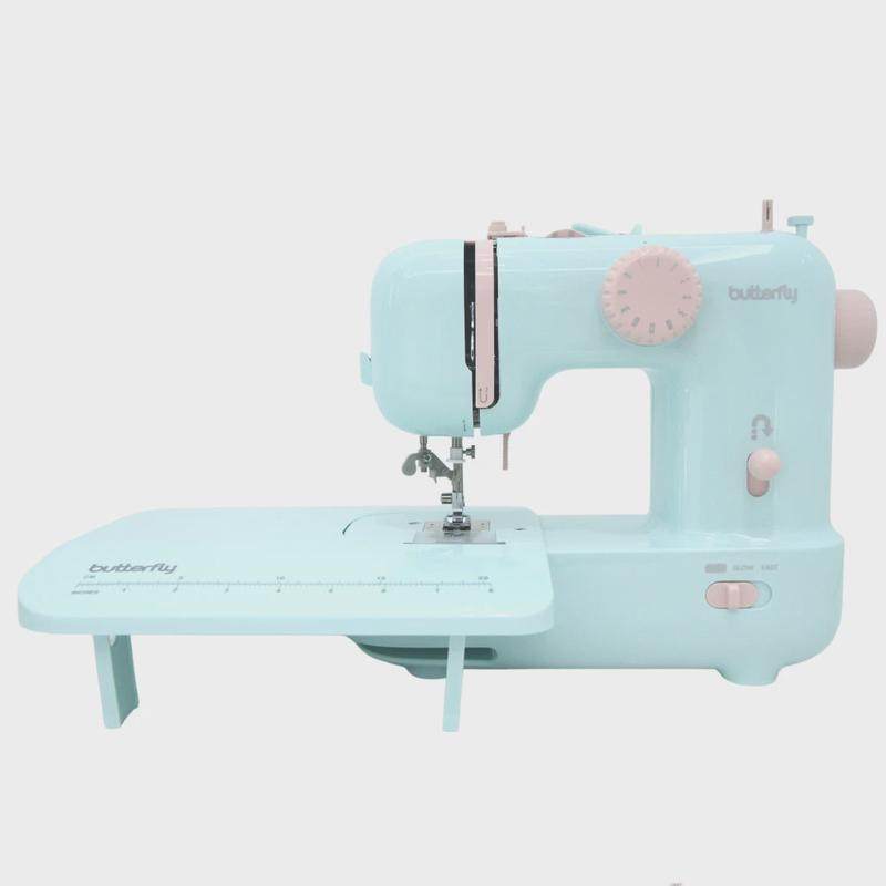 蝴蝶牌拿铁迷你m21m21pro多功能家用电动台式缝纫机吃厚锁边锁眼
