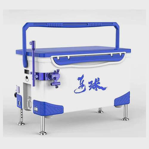 连球2023款平盖竞技钓箱40L007大容量钓鱼箱四脚升降铝合金配件