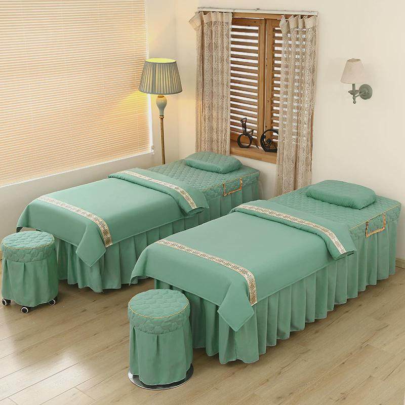 简约纯色美容院床罩按摩理疗足浴美体单洗头推拿体夹棉被套四件套,床上用品,床裙,淘宝优惠券,粉丝福利购,淘宝优惠卷