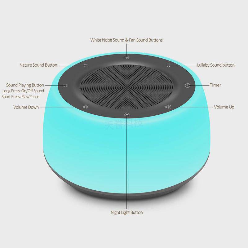 新款智能白噪音睡眠灯卧室床头睡觉小夜灯氛围七彩拍拍灯a800
