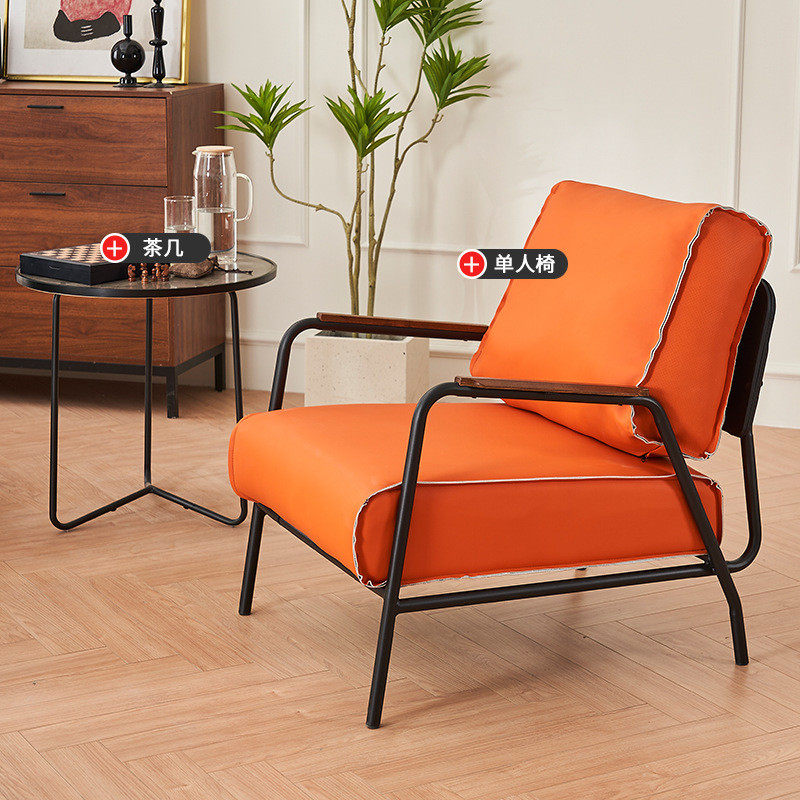 纳帕皮北欧休闲单人沙发椅客厅舒适牛皮酒店沙发绒休息区接待椅,住宅家具,沙发椅,淘宝优惠券,粉丝福利购,淘宝优惠卷