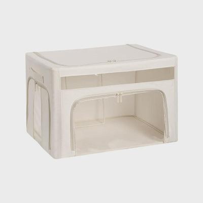 云珍棉收纳箱衣物衣柜收纳三开大号折叠门家用衣服被子布艺整理箱