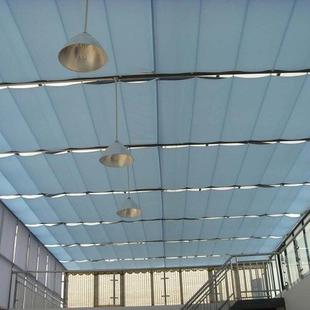 学校顶棚天蓬帘遮阳可遮光商场天棚窗帘医院大厅折叠式窗帘帐篷