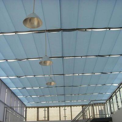 学校顶棚天蓬帘商场可遮光遮阳医院窗帘天棚大厅折叠式窗帘帐篷