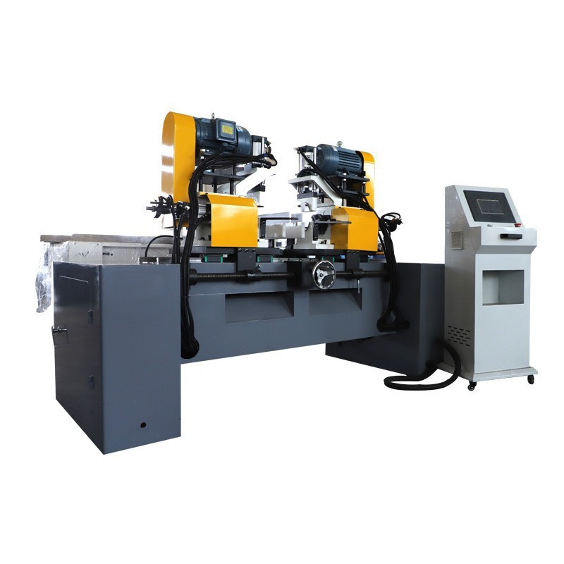 80双头拖圆棒气动倒角机不锈钢管圆管料平头去毛刺气动倒角机