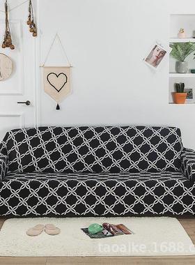 跨境万能弹力沙发套防滑全包沙发罩通用贵妃沙发巾全盖组合