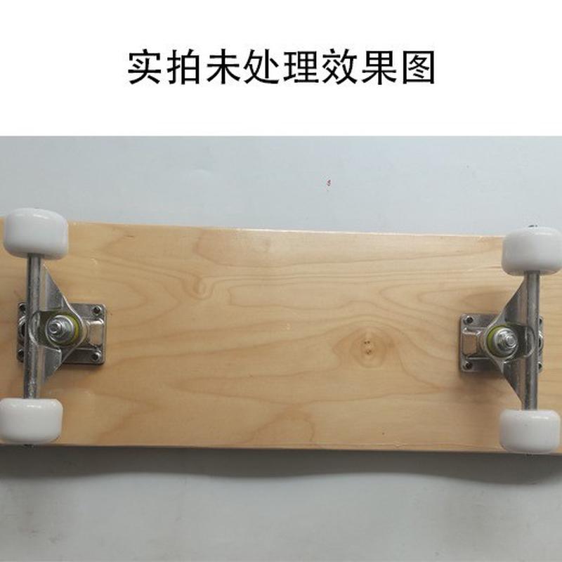 滑板短板小四轮枫木滑板初学滑板青少年磨砂原色枫木pu轮手绘