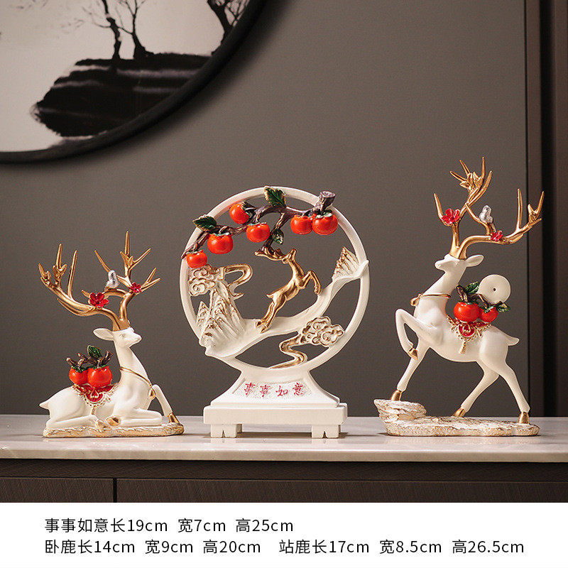 新中式软装客厅摆件创意装饰品酒柜电视柜摆设工艺品乔迁结婚礼品