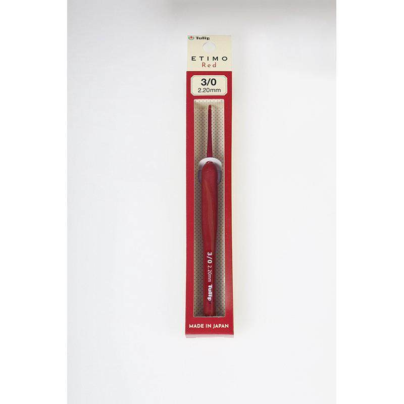 etimo广岛艾特莫珊瑚红色钩针2020新品