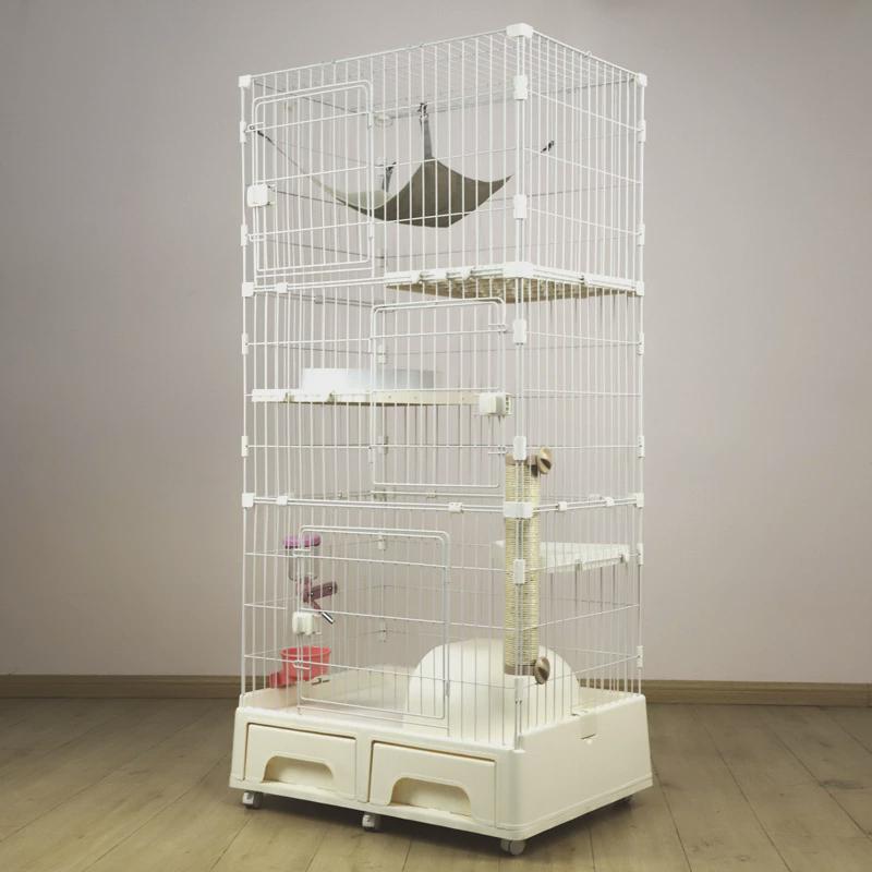 热销创逸猫笼子猫砂盆全封闭猫别墅厕一体猫笼家用猫窝超大空间猫