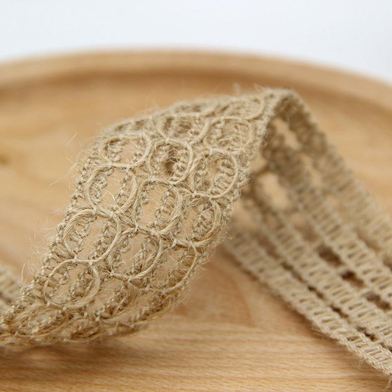 黄麻编织麻花边3.5厘米彩色麻绳宽服装辅料装饰织带手工diy100米