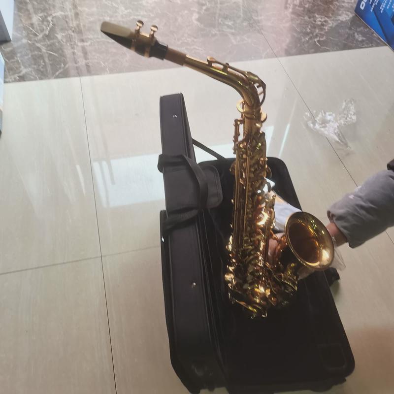 金音中音萨克斯jyas-e100g降e漆弯管萨克黄铜金萨克斯风